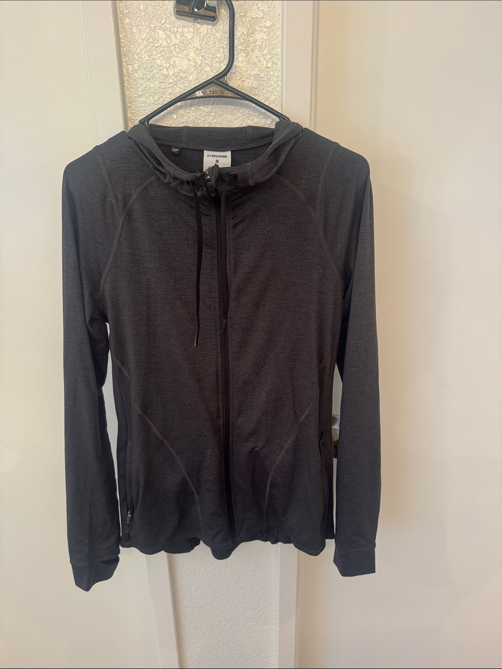Gymshark Dark Gray/Black Hooded Athletic Jacket